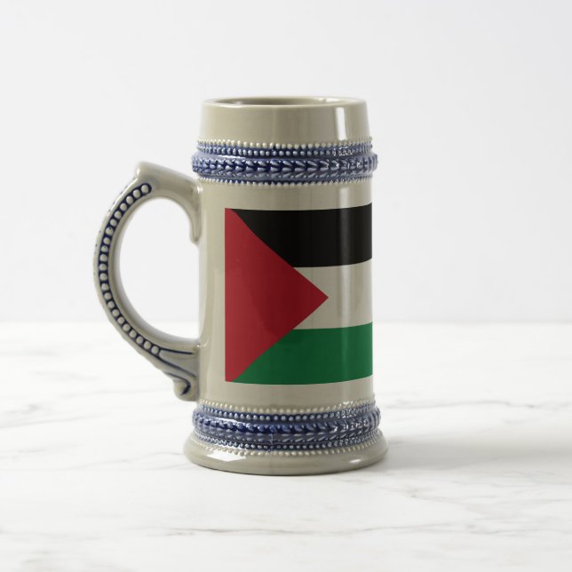officially the State of Palestine country flag Beer Stein (Left)
