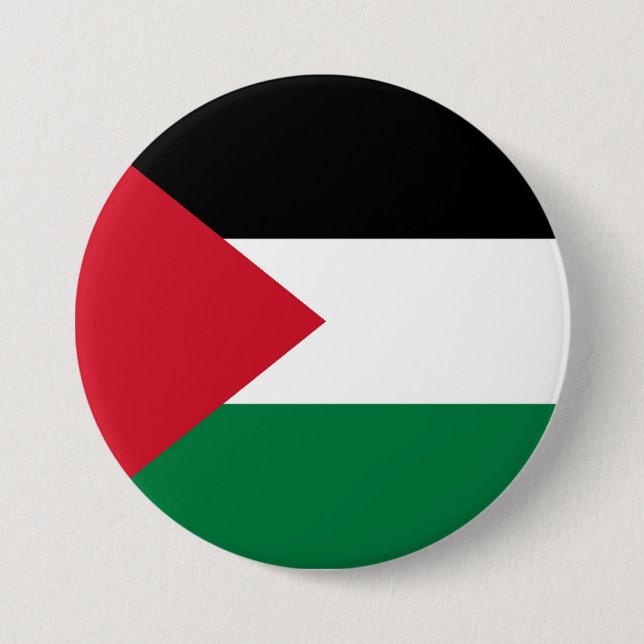 officially the State of Palestine country flag Button (Front)