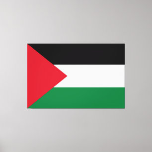 officially the State of Palestine country flag Canvas Print