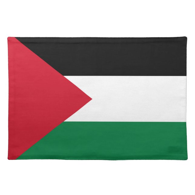 officially the State of Palestine country flag Cloth Placemat (Front)