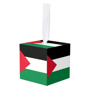 officially the State of Palestine country flag Cube Ornament