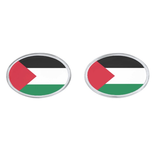 officially the State of Palestine country flag  Cufflinks (Front)
