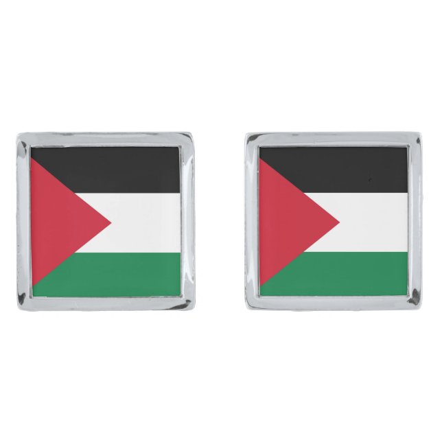 officially the State of Palestine country flag Cufflinks (Front)