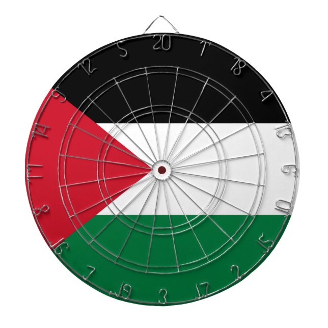 officially the State of Palestine country flag Dart Board (Front)