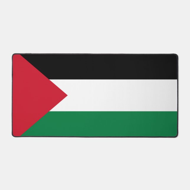 officially the State of Palestine country flag  Desk Mat (Front)