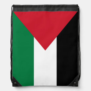 officially the State of Palestine country flag Drawstring Bag