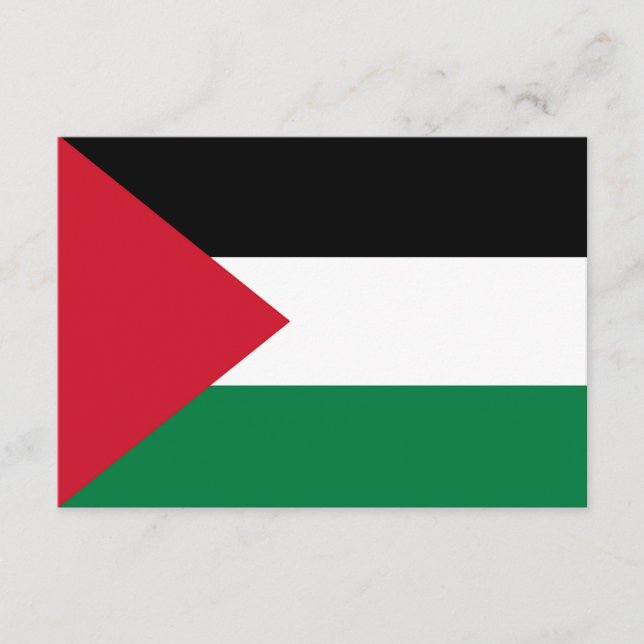 officially the State of Palestine country flag Enclosure Card (Front)