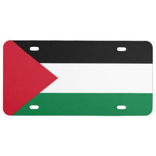 officially the State of Palestine country flag License Plate