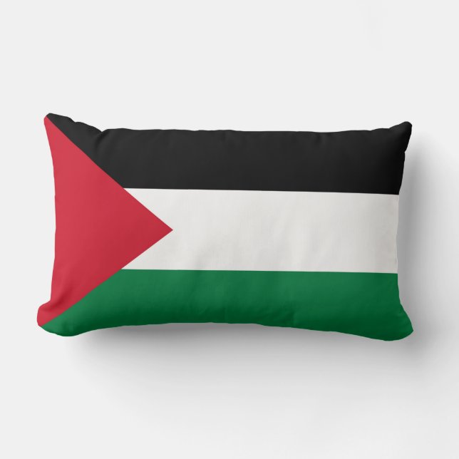 officially the State of Palestine country flag Lumbar Pillow (Front)