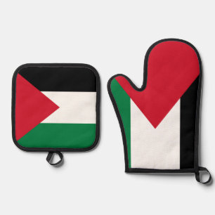 officially the State of Palestine country flag Oven Mitt & Pot Holder Set