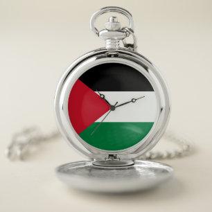 officially the State of Palestine country flag Pocket Watch