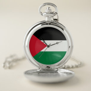 officially the State of Palestine country flag Pocket Watch