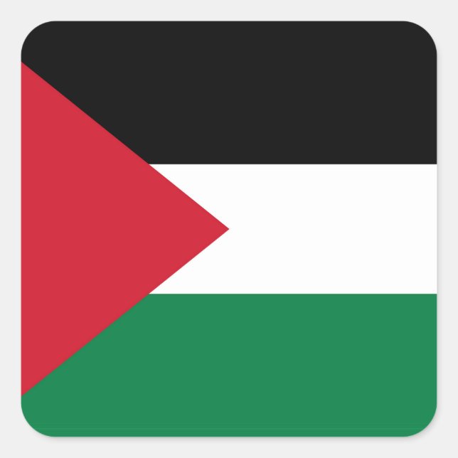 officially the State of Palestine country flag Square Sticker (Front)