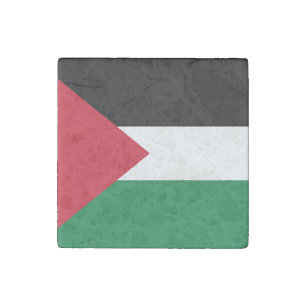 officially the State of Palestine country flag Stone Magnet