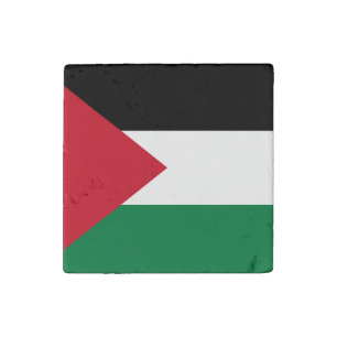 officially the State of Palestine country flag Stone Magnet