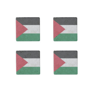 officially the State of Palestine country flag Stone Magnet