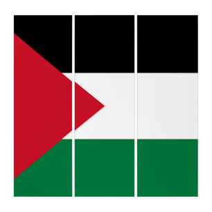 officially the State of Palestine country flag  Triptych