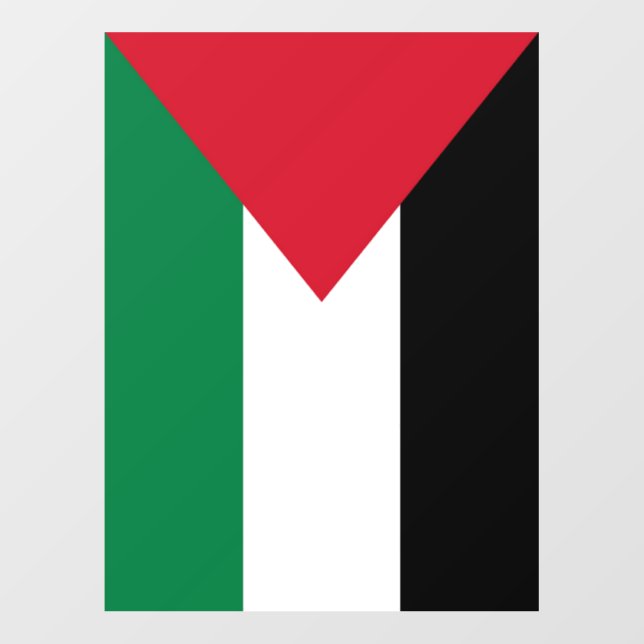 officially the State of Palestine country flag  Wall Decal (Front)
