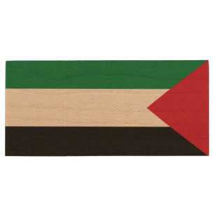 officially the State of Palestine country flag Wood Flash Drive