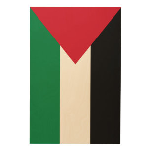 officially the State of Palestine country flag  Wood Wall Art