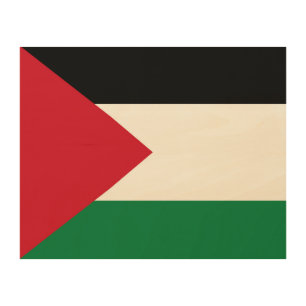 officially the State of Palestine country flag Wood Wall Art