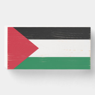 officially the State of Palestine country flag Wooden Box Sign