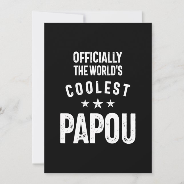 Officially The World's Coolest Papou | Father Gift Invitation (Front)