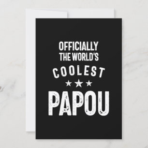 Officially The World's Coolest Papou   Father Gift Invitation