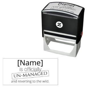 Officially un-managed retirement out of home self-inking stamp