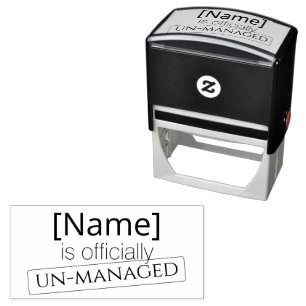 Officially un-managed retirement out of home  self-inking stamp