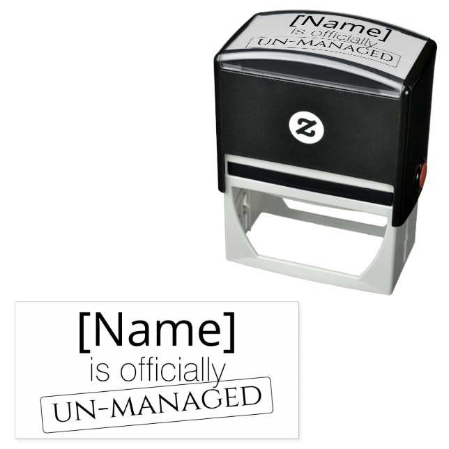 Officially un-managed retirement out of home  self-inking stamp (In Situ)