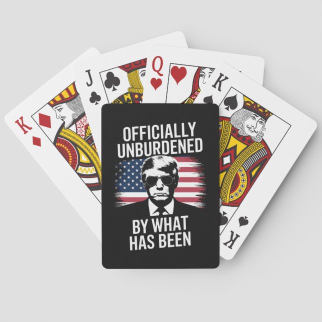 Officially Unburdened By What Has Been Trump  Poker Cards (Back)