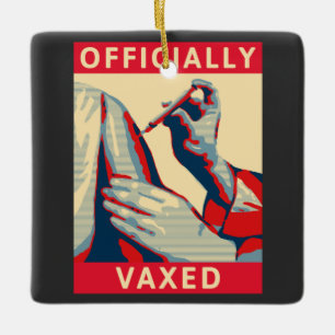 Officially Vaxed Ceramic Ornament