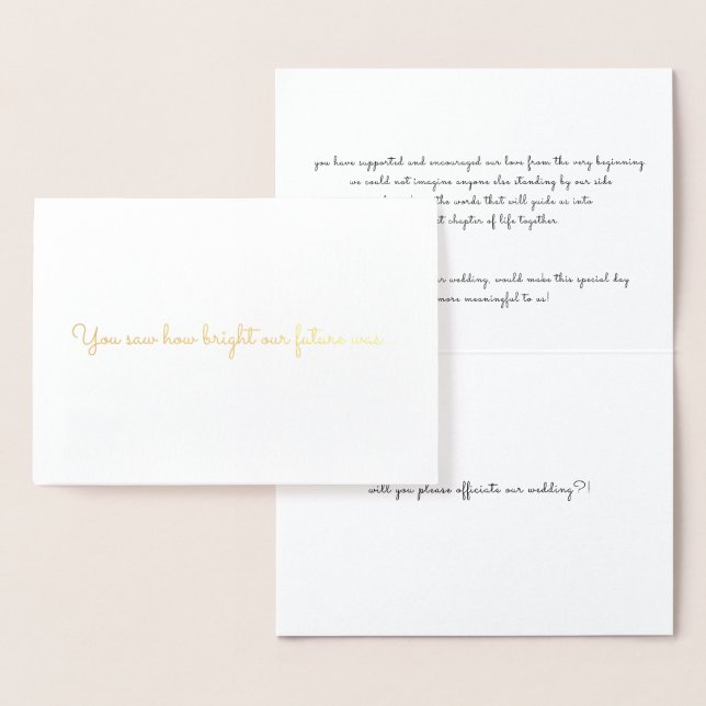 Officiant proposal card  (Display)