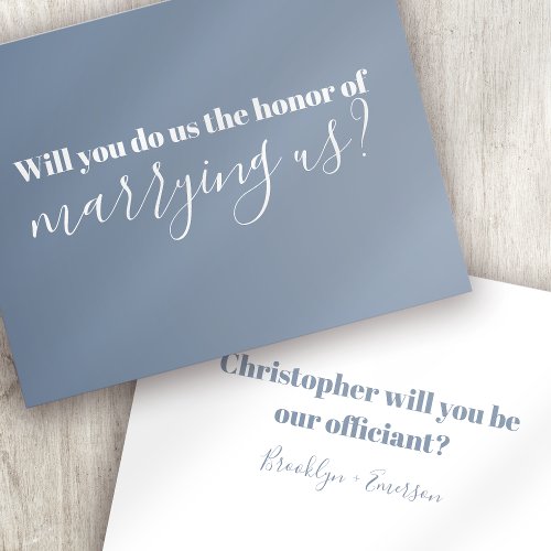 Officiant Proposal Marry Us Invitation