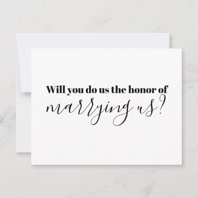 Officiant Proposal Marry Us Invitation (Front)