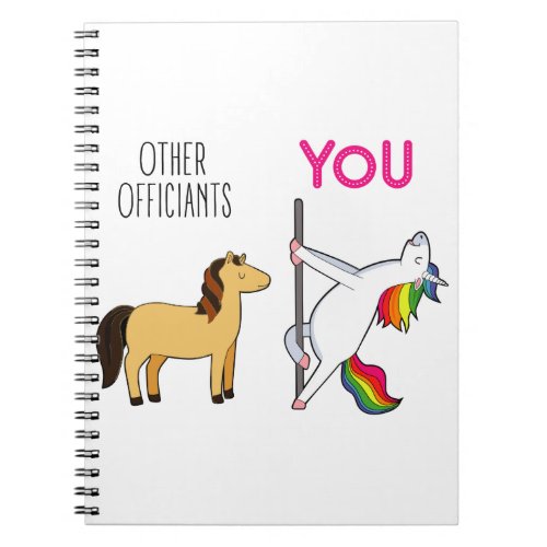 Officiant Unicorn Proposal Gift or Thank You Notebook