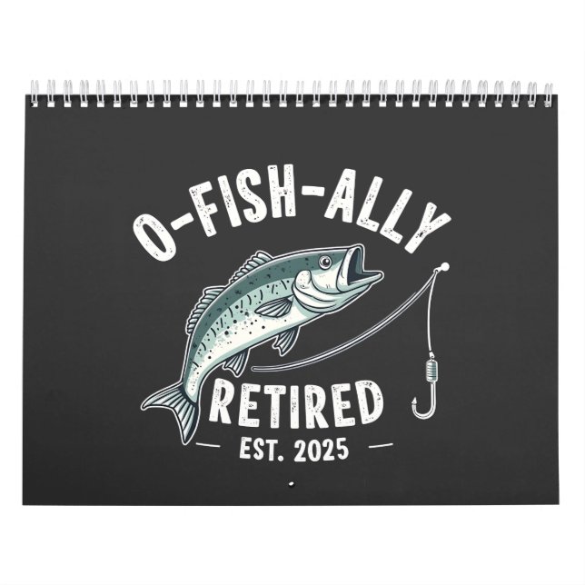 Offishally Retired est 2025 Fisher Dad Retirement Calendar (Cover)