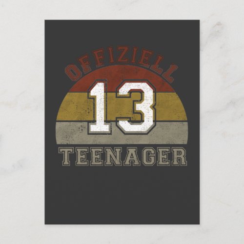 Offiziell Teenager 13 Jahre alt Postcard