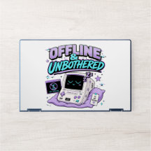 Offline And Unbothered Retro Sticker