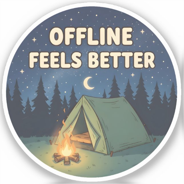 Offline Feels Better Sticker (Front)