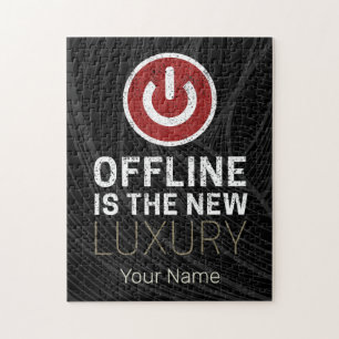Offline Is The New Luxury Saying Pause Vintage Jigsaw Puzzle