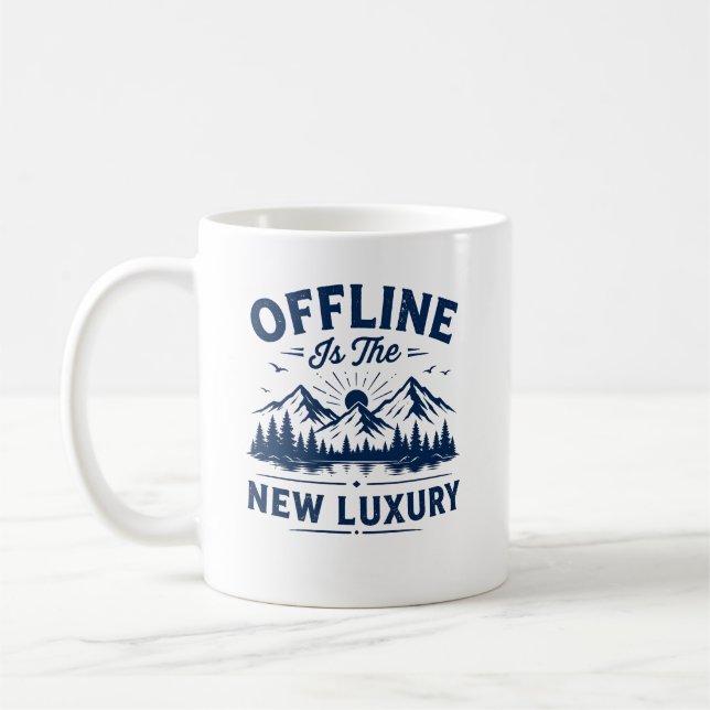 Offline Nature Lover Gift for Book Reader Coffee Mug (Left)