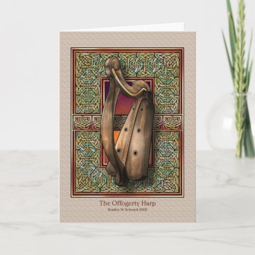 Offogerty Harp Greeting Card