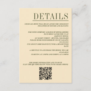 Offroad Canyon Couple QR Code and Details Enclosure Card