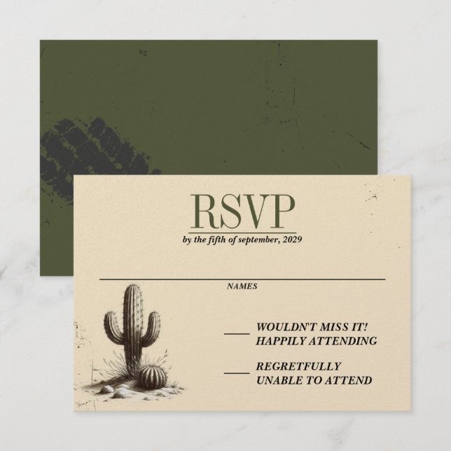 Offroad Canyon Couple RSVP Card (Front/Back)
