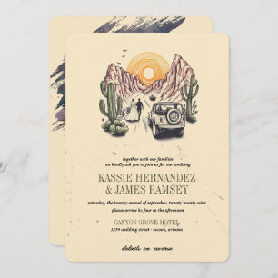 Offroad Canyon Couple Wedding Invitation