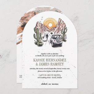 Offroad Canyon Couple Wedding Invitation