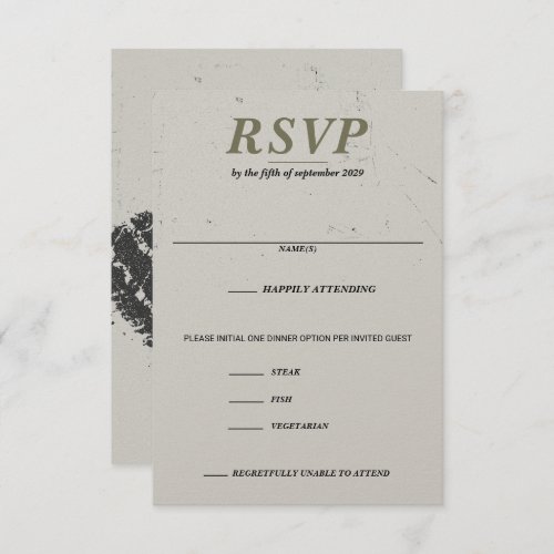 Offroad Couple Food Choices RSVP Card