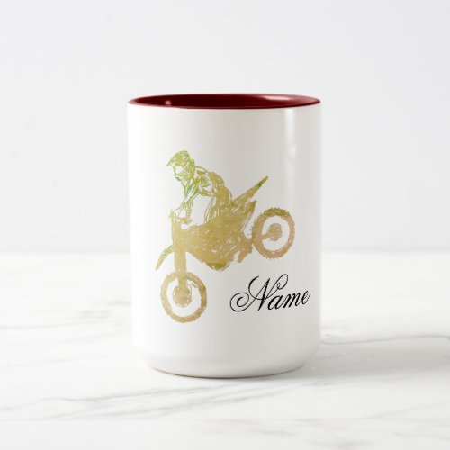 Offroad motcross Two_Tone coffee mug